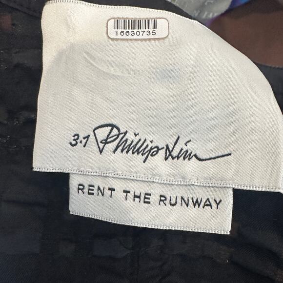 3.1 Philip Lim Black Puff Sleeve Mini Dress SMALL Designer Boho Cottage $595 - Picture 8 of 11